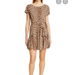 Rebecca Taylor Linen Leopard Dress